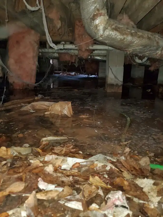 Crawl space flood assessment for Commercial Water Damage Restoration in Eatontown