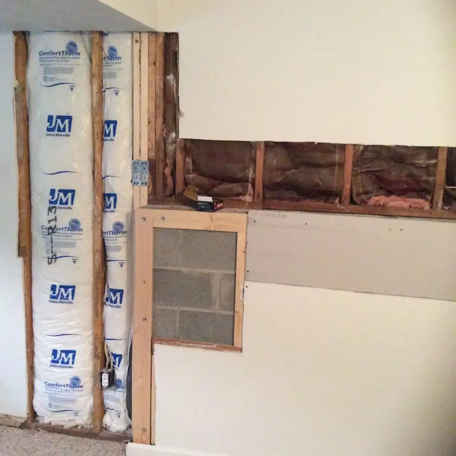 Wall insulation replacement during Contents Cleaning & Restoration in Eatontown